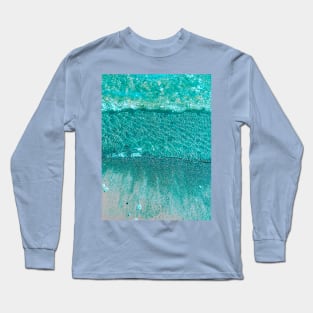 Ocean waves on a sand Long Sleeve T-Shirt